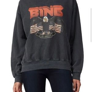 Anine Bing Charcoal Graphic Sweater